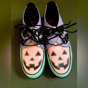 Like new strangecvlt Jackolantern Halloween goth pastel creeper sneakers
